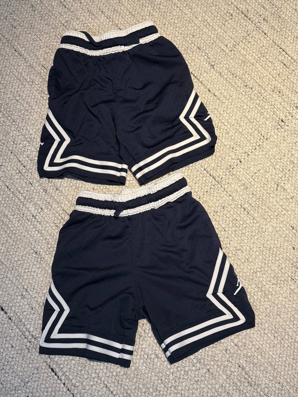 Kids Navy Nike Jordan Shorts with White Trim